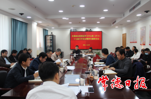 市委政法委召开理论学习中心组（扩大）专题研讨会