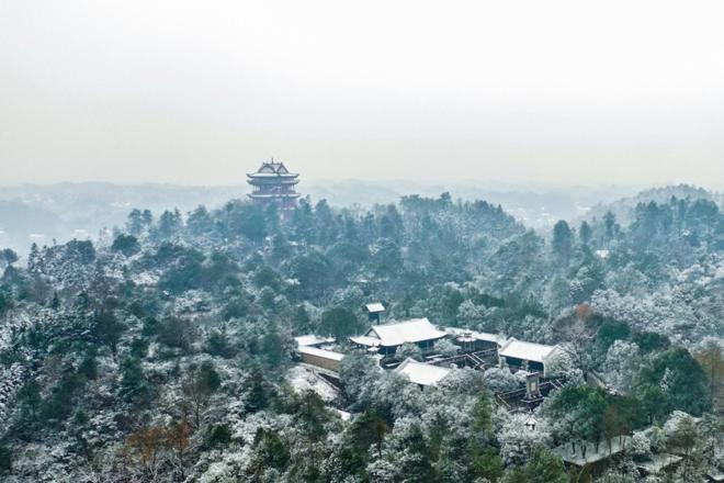 雪中桃花源恍若仙境【组图】