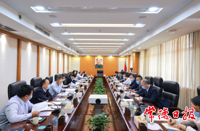 曹志强与大唐华银董事长贺子波一行座谈