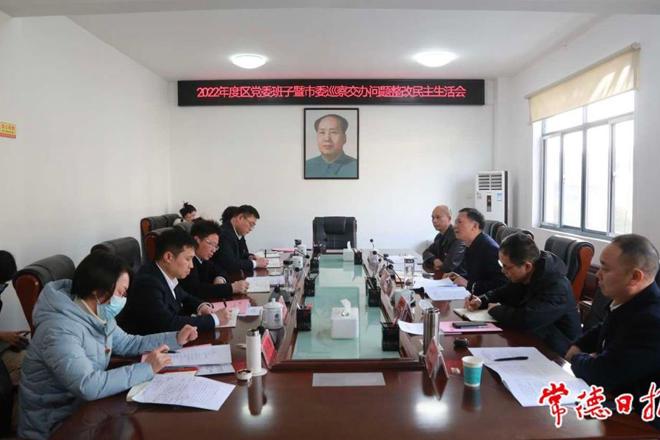 市领导指导桃花源旅游管理区党委班子民主生活会