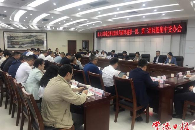 市人大常委会评议优化营商环境工作第一、三评议工作组开展问题集中交办