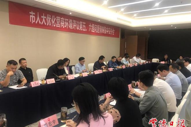 市人大常委会评议优化营商环境工作第五、六评议组交办问题