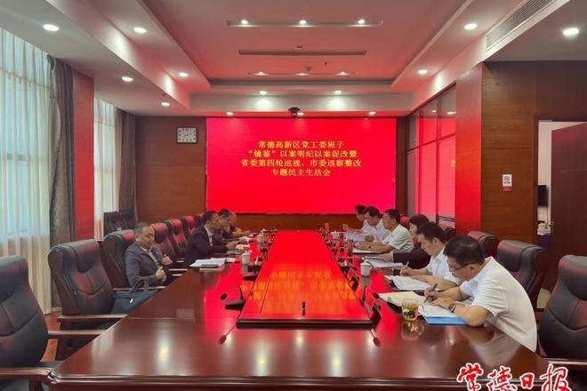 市领导指导常德高新区党工委班子“镜鉴”以案明纪以案促改暨省委第四轮巡视、市委巡察整改专题民主生活会