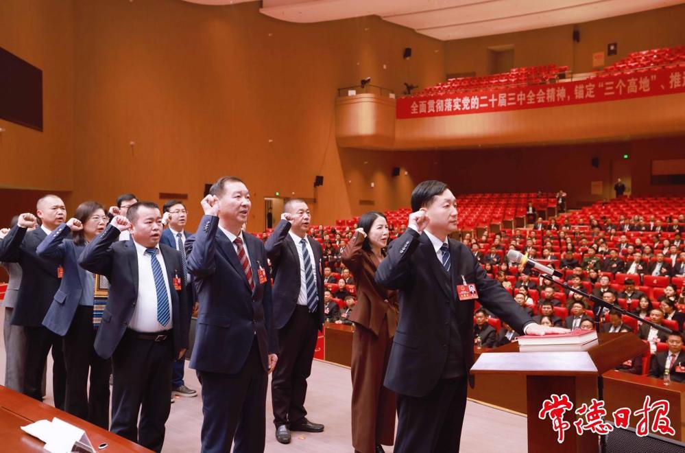 向宪法宣誓仪式现场