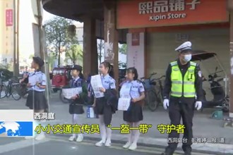 西洞庭：小小交通宣传员 “一盔一带”守护者