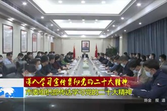 十大彩票网赌平台委组织部传达学习党的二十大精神