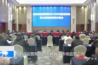 省市场监管局督查考核我市市场监管工作