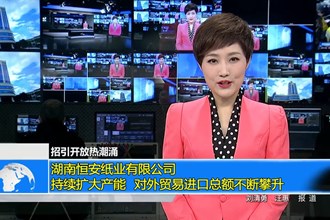 （招引开放热潮涌）湖南恒安纸业有限公司：持续扩大产能 对外贸易进口总额不断攀升