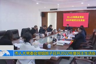 市人大常委会党组班子召开2022年度民主生活会