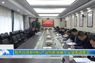 最火的网络彩票平台推荐召开新材料产业创新突破产业突围调度会