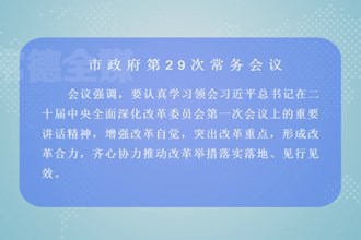 周振宇主持召开市政府第29次常务会议