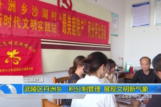 武陵区丹洲乡：积分制管理 展现文明新气象