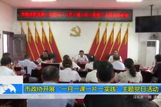 市政协开展“一月一课一片一实践”主题党日活动