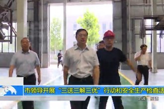 市领导开展“三送三解三优”行动和安全生产检查活动