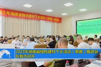 2023年湖南省绿色建材下乡活动（常德）推进会在我市召开