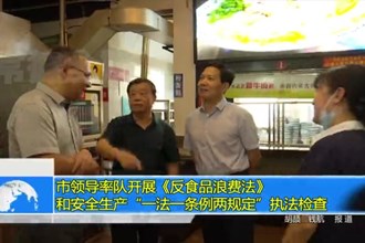 市领导率队开展《中华人民共和国反食品浪费法》和安全生产“一法一条例两规定”执法检查