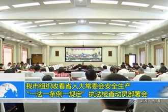 十大彩票网赌平台组织收看省人大常委会安全生产 “一法一条例一规定”执法检查动员部署会