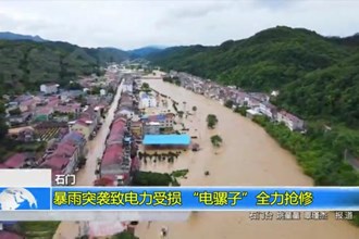 石门：暴雨突袭致电力受损 “电骡子”全力抢修