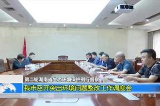 我市召开突出环境问题整改工作调度会