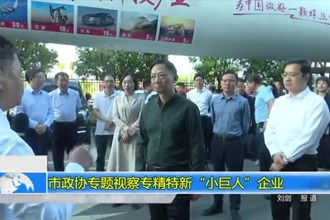 市政协专题视察专精特新“小巨人”企业