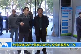 市领导督导优化营商环境评议发现问题整改工作