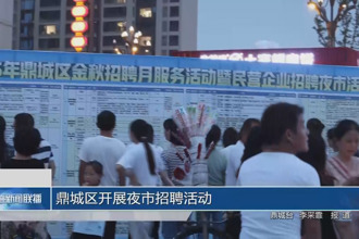 鼎城区开展夜市招聘活动