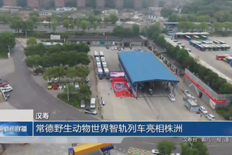 汉寿：常德野生动物世界智轨列车亮相株洲