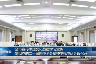 常德市宣传思想文化战线学习宣传贯彻党的二十届四中全会精神电视电话会议召开