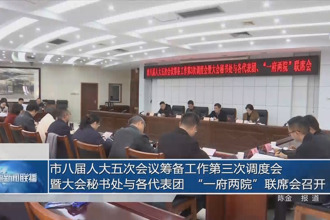 市八届人大五次会议筹备工作第三次调度会暨大会秘书处与各代表团、“一府两院”联席会召开